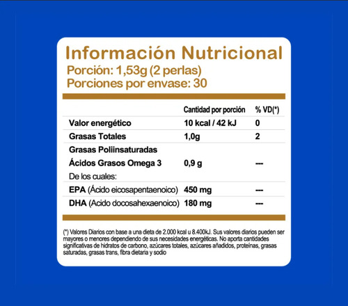 Suplemento en cápsula Vitalis Navitas Suplementos Omega 3