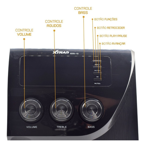 Micro System 2.1 Bluetooth 1000w Mp3 Fm Pc Bivolt Caixa Som