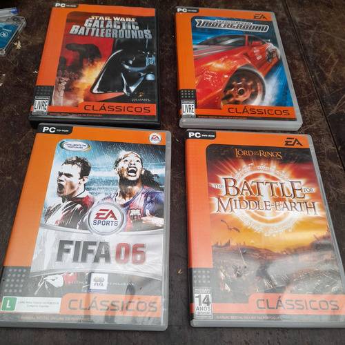 Jogo Pc Fifa 6, Need For Speed, Star Wars, Lord Of The Rings