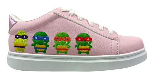 Tenis Bordados Mod. Las Tortugas Ninja Para Niño Y Niña