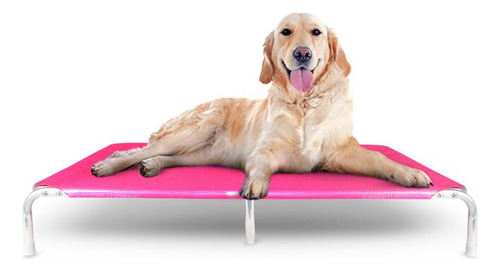 Cama Pet Cachorros Grande Gg  Suspensa Resistente Rosa