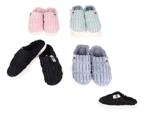 Pantuflas Polar Felpa Invierno Mujer Estilo Zapato