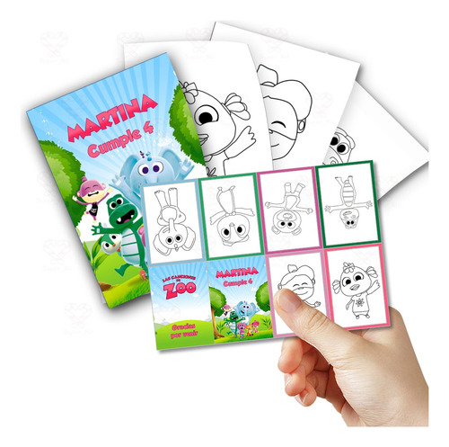 Kit Imprimible Canciones Del Zoo - Librito Para Pintar 3 En1