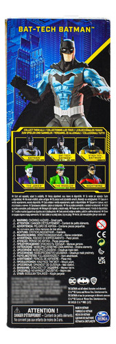 Dc Bat-tech Batman Traje Azul Figura 29cm Spin Master Cd