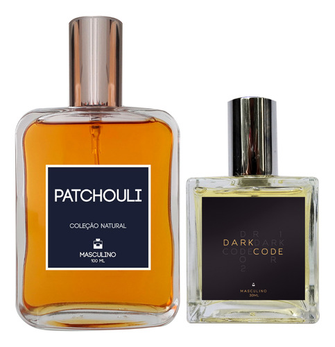 Kit Perfume Masculino - Patchouli 100ml + Dark Code 30ml