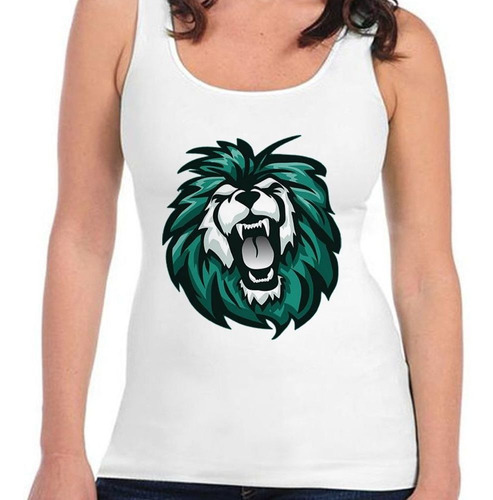 Musculosa Leon Verde Diente Cara Salvaje