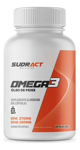 Omega 3 60 Caps Sudract - Fish Oil - Epa 270mg - Dha 180mg