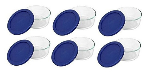 Pyrex De Almacenamiento 2-copa Del Plato, Transparente Con T