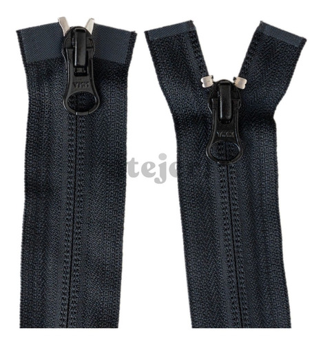 Imagen 1 de 2 de Cierre Doble Camino Uso Reverso Ykk Poliester Cad 5 De 80cm