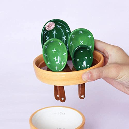 Set De Cucharas Y Tazas Medidoras De De Cerámica, Li...