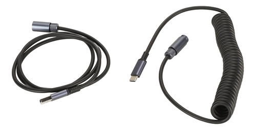 Cable De Teclado Mecánico De Doble Funda Usb C Enrollado