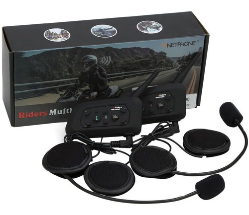 Motorcycle V Intercom  Headset Compatible With Bluetoo...