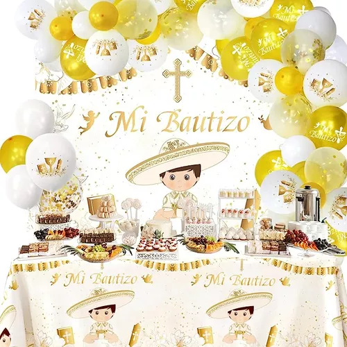  Mi Bautizo - Kit de guirnalda de globos de telón de