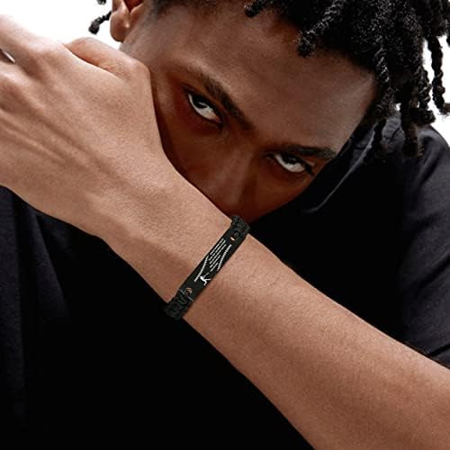 Pulsera De Béisbol Vnox Para Hombre | Pulsera De Cuerda Hech