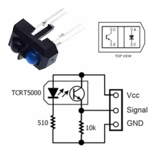 Sensor Infrarrojo Tcrt5000 Obstáculos Linea Velocista