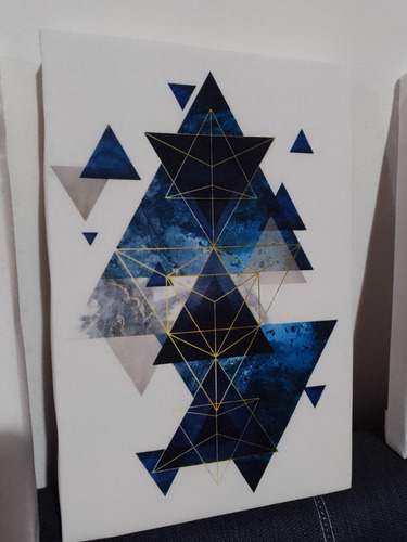Imagen 1 de 1 de Cuadros Canvas Personalizados 20x30 Formas Triángulos