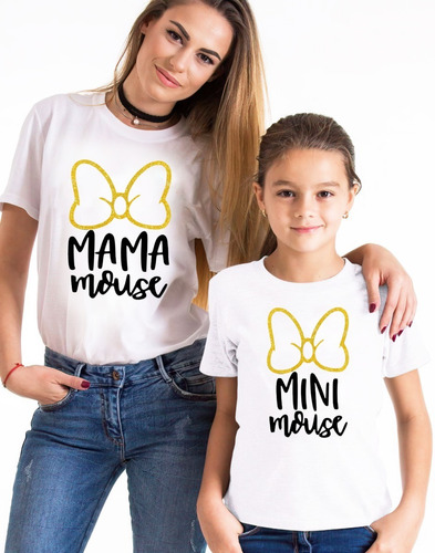 Poleras Duo Mama E Hija Día De Las Madres Mama Y Mini Mouse