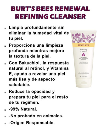 Burt's Bees Renewal Limpiador + Corrector De Manchas Oscuras