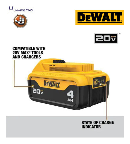 Batería Lithium Ion 4ah Dcb204 Dewalt®