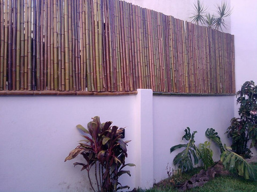 Cerco De Caña De Bambu Tacuara 1m Base X 070 Altura