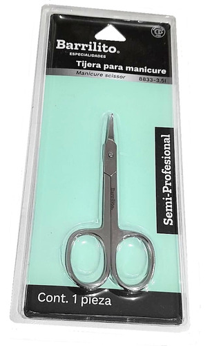 Tijera De Uñas Manicure Scissors Semiprofesional Punta Aguja