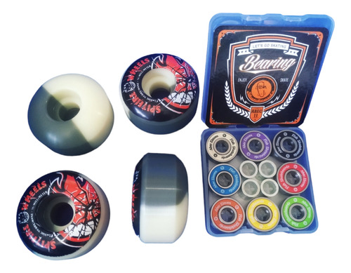 Llantas Skate Spitfire 52 Mm  +juego De Baleros Abec 11 