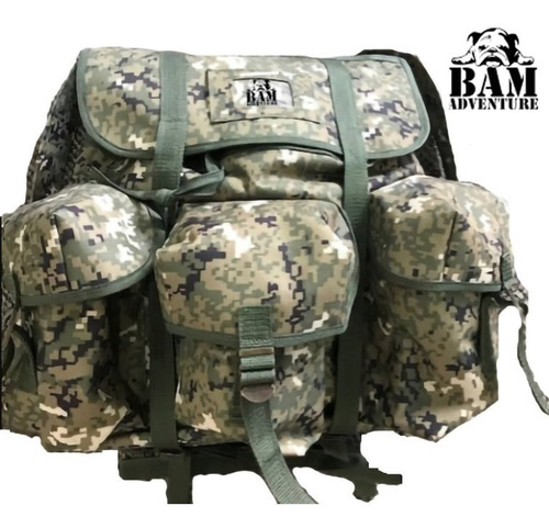 Mochila Bam Modelo -  Pixelada Para Maniobras Liceo Militar