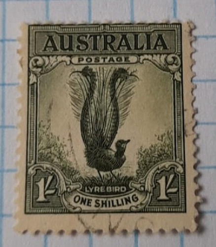 Sello Postal Australia - 1932 Ave Lira Sobervia