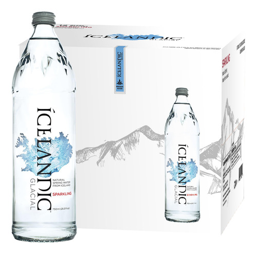 Agua Natural Espumosa De Manantial 750 Ml Paquete 12 Botella