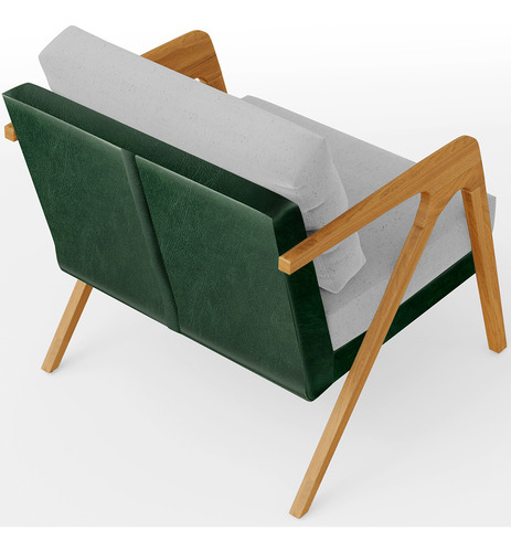 Kit 04 Poltronas Pietra Facto Verde Musgo Linho Cinza Desenho Do Tecido Liso