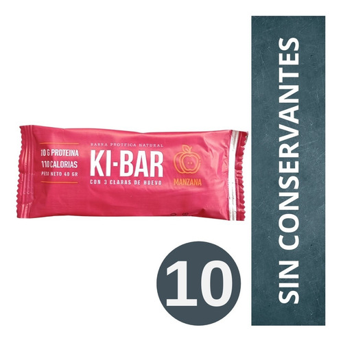 Barras Proteicas Naturales Ki-bar 10 Un - Todos Los Sabores 