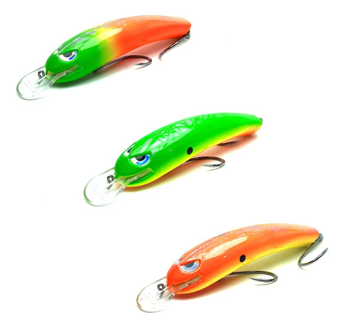 Kit 3 Señuelos Don Kb Banana Classic Paleta 1 Pesca Dorado