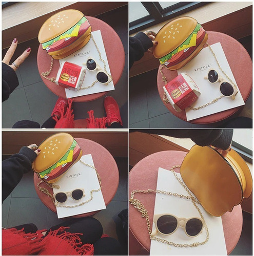Imagen 6 de 7 de Bolsa En Forma De Hamburguesa Crossbody Kawaii