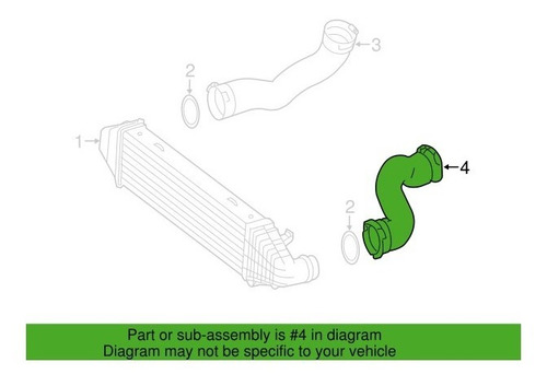 Manguera Intercooler Izquierda Mercedes E220 2009-2016