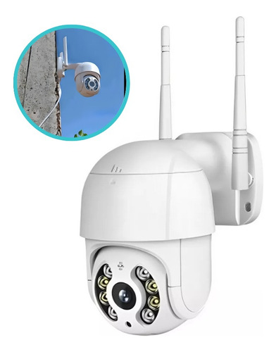 Camera Segurança Profissional 1080p Prova D'água P/ Celular Cor Branco