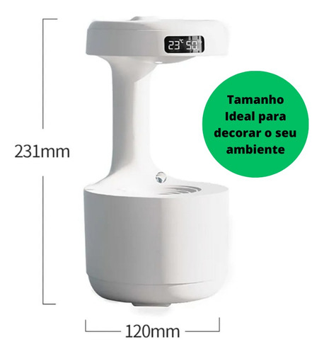 Humidificador Lehmox Antigravidade Ley-1817 con voltaje de 220V blanco