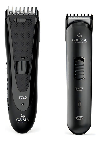 Kit Peluquería Recargable Máquina Recortadora Cabello Barba Color Negro