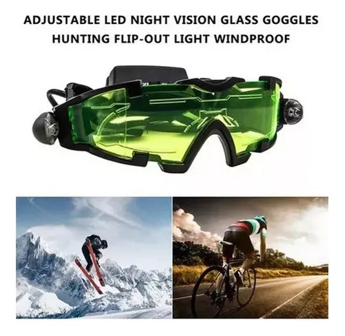 Gafas De Visión Nocturna Led Ajustables Para Motocicletas