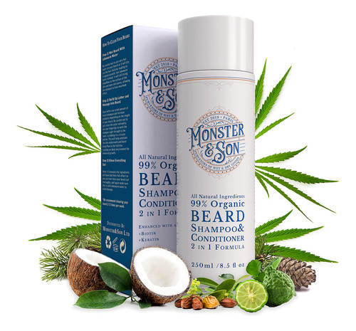 Monster&son Champú Y Acondicionador Orgánico Para Barba 2.