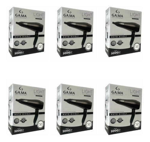 Gama Light Ceramic Ion 200w Bivolt Secador (kit C/06)
