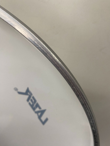 Parche Lazer Bombo Bateria Arenado Sdp 22 Ambassador Color Blanco arenado