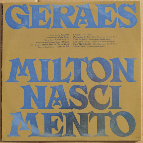 Long Play Vinilo - Milton Nascimento · Geraes