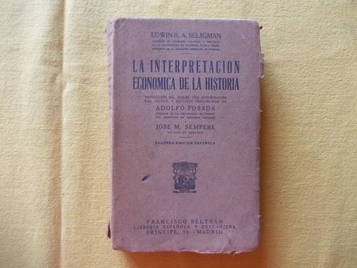 La Interpret. Economica De La Historia  Seligman 1929  (r7)