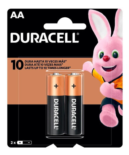 Duracell Duralock Pilha Alcalina Aa C/ 2