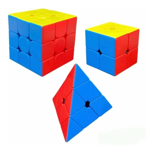Cubo Magico 2x2 + 3x3 Grátis Pyraminx Triângulo Profission