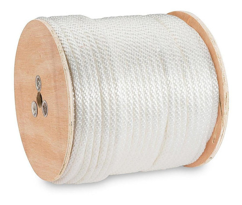 Cuerda De Nylon Trenzado Sólido - 13mmx152m, Blanca - 152m