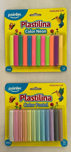 Plastilina 12 Colores. Marca Pointer