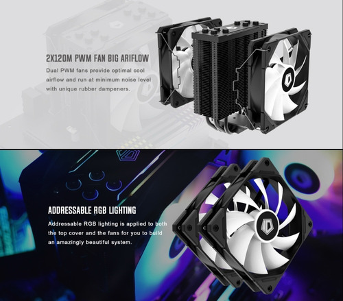 Cooler Cpu Id-cooling Se-224-xt Argb Duet Intel Amd 2 Cooler