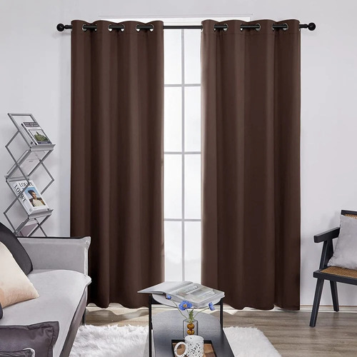 Cortina Para Sala Quarto 3,00x2,30 Cores Grande Cor Marrom