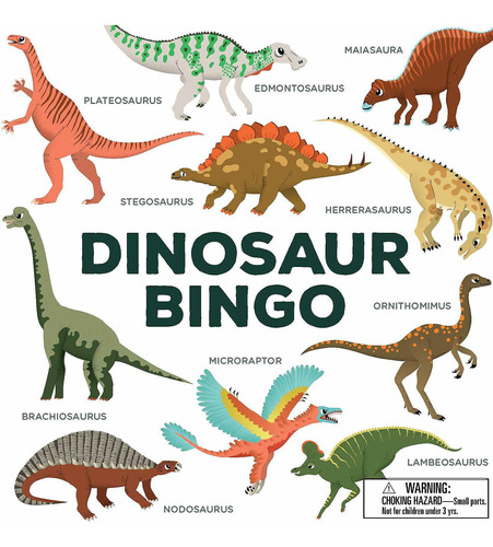 Libro: Dinosaur Bingo: (un Juego Jugar Niños Y Familias)